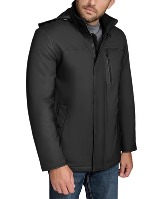 Marc New York Men's Penrith Water-Resistant Rubberized Hooded Jacket