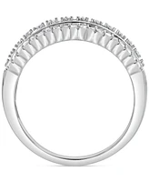 Diamond Multirow Tapered Band (1 ct. t.w.) in 14k White Gold