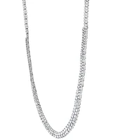 Diamond Double Row 18" Necklace (10 ct. t.w.) in 14k White Gold