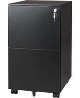 Devaise 2-Drawer Mobile File Cabinet with Lock