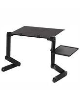 Slickblue Foldable Adjustable Portable Laptop Table Stand with Mouse Pad