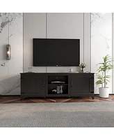 Slickblue Tv Stand Storage Media Console Entertainment Center with Doors for Stylish Organization