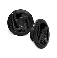 Pyle 6.5" Waterproof Marine Speakers with Led Lights - 150 Watt, Black