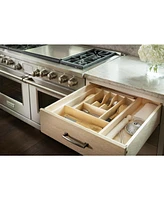 Rev-a-Shelf 7 Cutlery Compartment Tray Cabinet Insert Short, Wooden, 4WCT-1SH