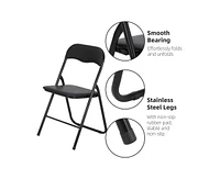 gaomon Pack Folding Chairs with Padded Cushion and Back