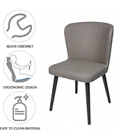 Slickblue Set of 2 Kitchen Dining Chairs Leather Chairs with Fire Retardant and Water Repellent Vinyl Seat