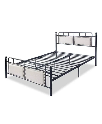 Slickblue 54" Modern Platform Bed Frame with Sturdy Support