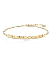 Devata Hexagon Link Chain Bracelet in 14K Gold, 6.5 in adj to 7.5 in