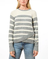 Cable & Gauge Women's Tulip Hem Striped Sweater