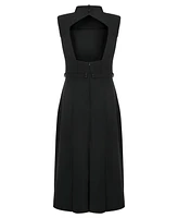 Nocturne Women's Padded Shoulder Midi Dress