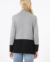 Cable & Gauge Women's Color Block Turtle Neck Sweater