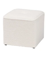 Baxton Studio Isaiah Modern and Contemporary Ivory Boucle Upholstered Ottoman