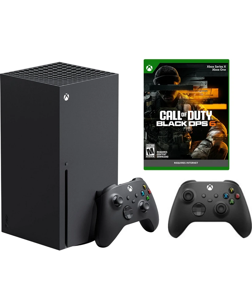 Microsoft Xbox Series X 1TB Console with Black Ops 6 Cross-Gen Game and Black Extra Controller