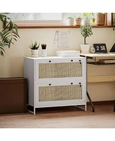 Vinsetto Filing Cabinet with Hanging Bar for Letter A4 Legal Size