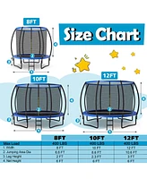 Gymax 12FT Recreational Trampoline w/ Ladder Enclosure Net Safety Pad Outdoor