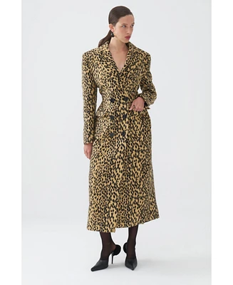 Nocturne Women's Leopard Printed Coat