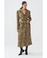 Nocturne Women's Leopard Printed Coat