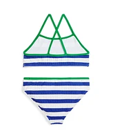 Polo Ralph Lauren Toddler and Little Girls Striped Swimsuit, 2-Piece Set