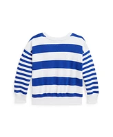 Polo Ralph Lauren Toddler and Little Girls Striped French Terry Sweatshirt