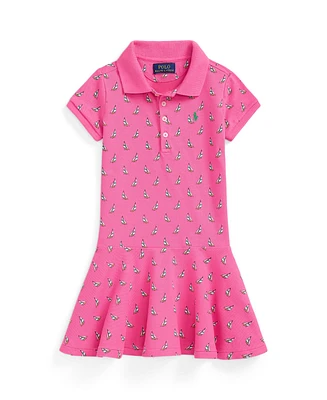 Polo Ralph Lauren Toddler and Little Girls Sailboat-Print Stretch Mesh Dress