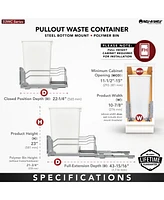 Rev-a-Shelf Pullout Kitchen Trash Can 50 qt. with Soft-close, 53WC-1550SCDM-111