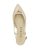 Guess Women's Bemas Pointed Toe Triangle Slingback Flats