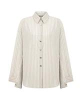 Nocturne Women's Striped Oversized Shirt