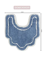 Home Weavers Allure Bathroom U-Shape Contour Toilet Rug, 20" x