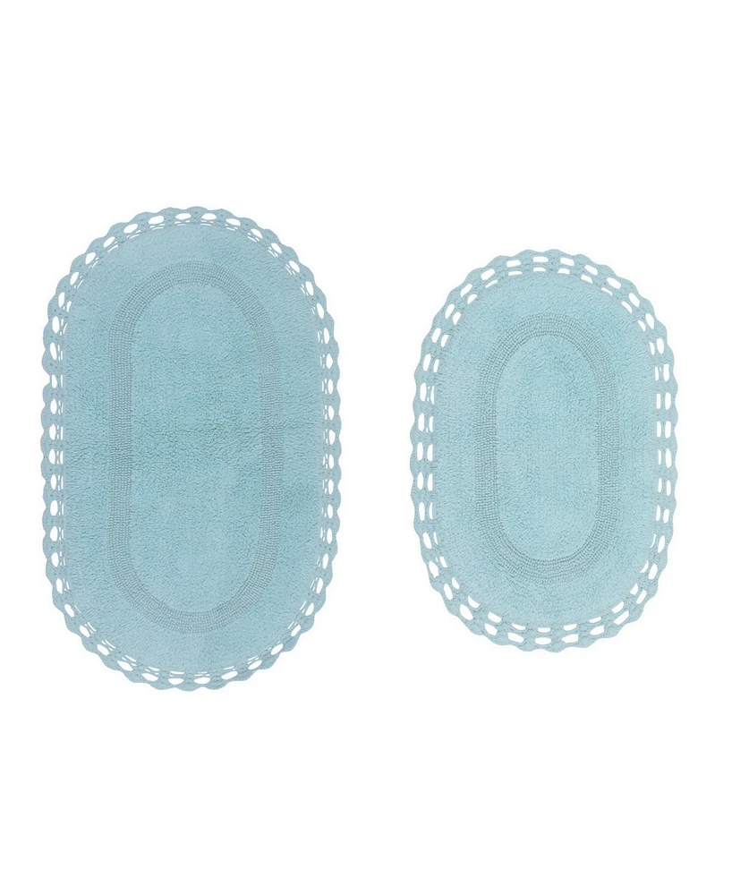 Home Weavers Hampton Crochet Reversible -Pc. Bath Rug Set