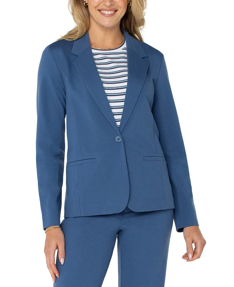 Liverpool Los Angeles Women's Fitted Single-Button Blazer