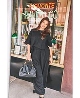 Vince Camuto Plus Striped Pull-On Wide-Leg Pants