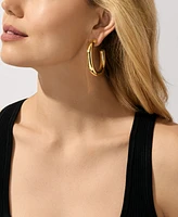 Michael Kors 14K Gold-Plated Brass Tube Hoop Earrings