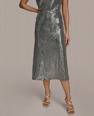 Donna Karan New York Women's Sequin Midi Skirt