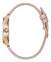Guess Women's Analog Pink Genuine Leather Watch, 36mm
