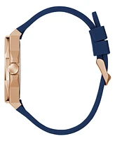Guess Men's Analog Blue Silicone Watch, 42mm