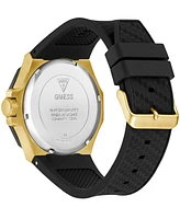 Guess Men's Multi-Function Black Silicone Watch, 45mm