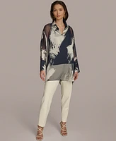 Donna Karan New York Women's Metallic Print Tunic