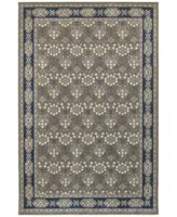 Jhb Design Tidewater Royal Garden Grey Navy Area Rugs