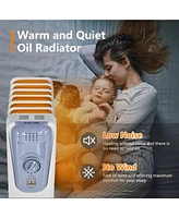 Sugift 1500W Oil Filled Radiator with Thermostat and 4 Bottom Wheels