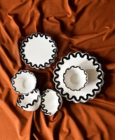 Coton Colors Arabesque Scallop 12 Pc. Dinnerware Set, Service for 4