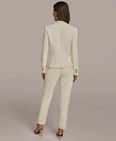 Donna Karan New York Womens Hardware Trim Blazer Slim Leg Pants