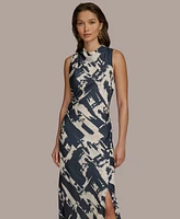 Donna Karan New York Women's High Neck Sleeveless Dress