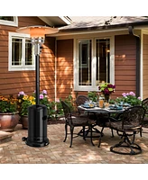 Skonyon 50000 Btu Stainless Steel Propane Patio Heater with Trip over Protection-Black