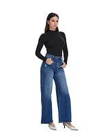 Bayeas Women's High Rise Wide Leg Jeans With Slit