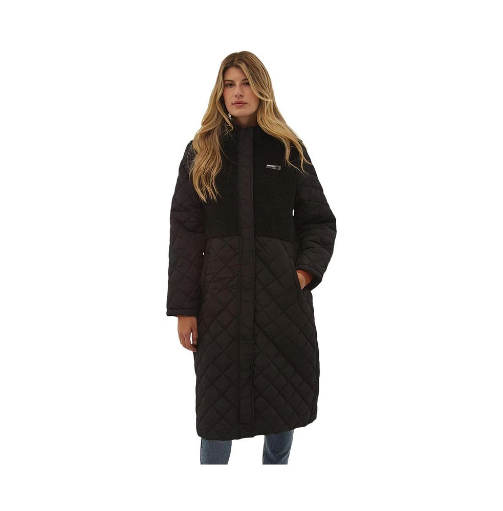 Bench Dna Women's Tazia Diamond Quilted Maxi Parka