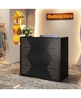Tribesigns 47 Inch Small Retail Counter,Reception Desk, Modern Front Desk with Counter