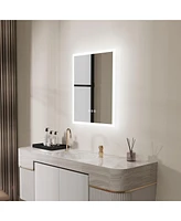 Wisfor 400 x 500mm Bathroom Led Mirror Wall Dimmable Makeup Vanity Mirror with Memory Function