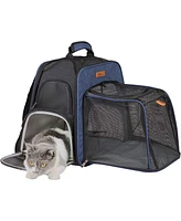 Slickblue 16" x 15.5" x 12" Soft Pet Backpack Carrier – Ideal for Hiking and Outdoor Adventures