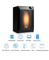 Sugift 1500 W Remote Control Portable Electric Digital Quartz Space Heater