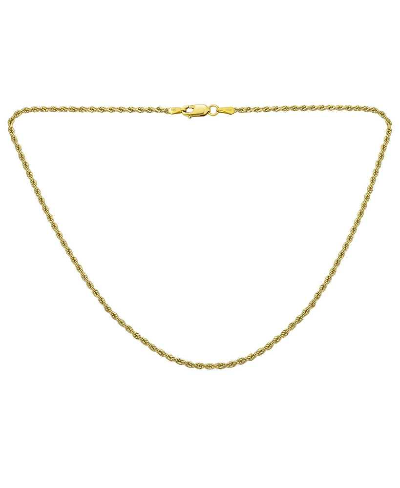 Bling Jewelry 3MM Solid Yellow 10K Gold Twist Cable Rope Chain Necklace 16 Inch